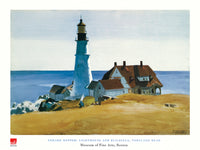 Edward Hopper Lighthouse and Buildings Kunstdruck 80x60cm | Yourdecoration.de