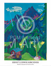 Ernst Ludwig Kirchner Bündner Landschaft Kunstdruck 70x90cm | Yourdecoration.de