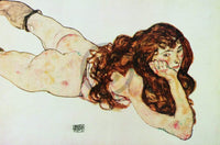 Egon Schiele Nudo di ragazza Kunstdruck 90x60cm | Yourdecoration.de