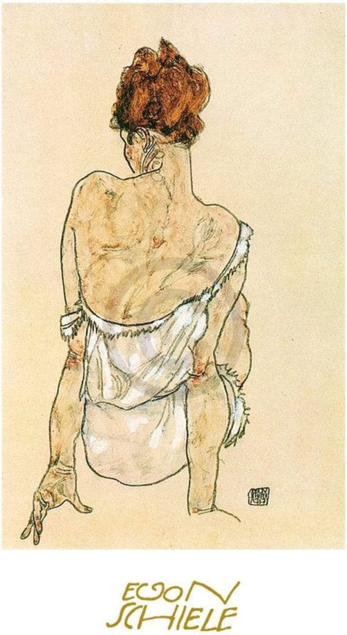 Egon Schiele Die Sitzende Frau Kunstdruck 50x70cm | Yourdecoration.de