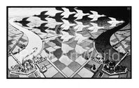 M. C. Escher Tag und Nacht Kunstdruck 86x55cm | Yourdecoration.de