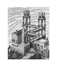 M. C. Escher Wasserfall Kunstdruck 55x65cm | Yourdecoration.de