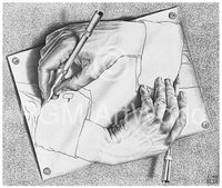 M. C. Escher Zeichnen Kunstdruck 65x55cm | Yourdecoration.de