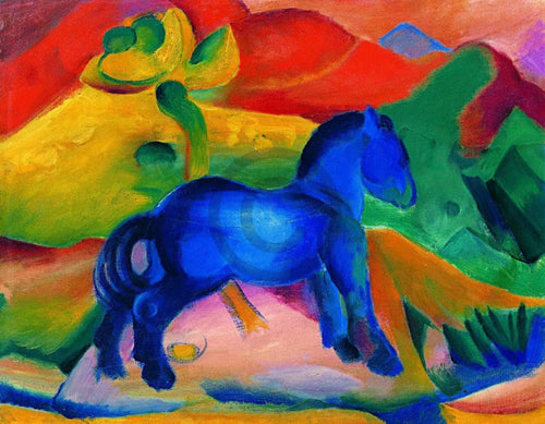 Franz Marc Blaues Pferdchen Kunstdruck 90x70cm | Yourdecoration.de