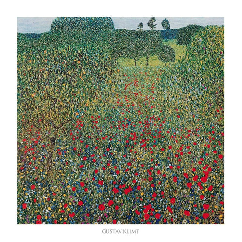 Gustav Klimt Campo di papaveri Kunstdruck 70x70cm | Yourdecoration.de