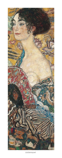 Gustav Klimt Segnora con ventaglio Kunstdruck 20x50cm | Yourdecoration.de