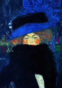 Gustav Klimt Lady with Hat Kunstdruck 50x70cm | Yourdecoration.de