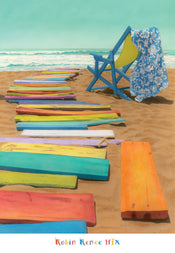 Heidi Reil Biscus Blue Kunstdruck 45x66cm | Yourdecoration.de