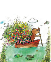 Janosch Blumen Fähre Kunstdruck 48x58cm | Yourdecoration.de