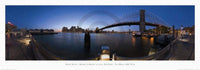 Randy Kosek Brooklyn Bridge at dusk Kunstdruck 95x33cm | Yourdecoration.de