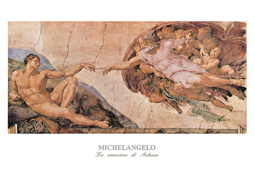 Michelangelo La creazione di Adamo Kunstdruck 120x80cm | Yourdecoration.de