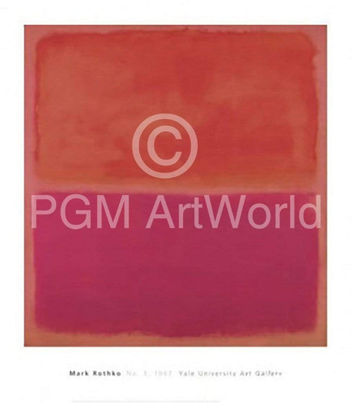 Mark Rothko No. 3, 1967 Kunstdruck 71x81cm | Yourdecoration.de