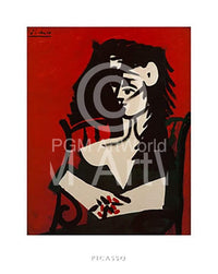 Pablo Picasso Jacqueline a Mantil Kunstdruck 40x50cm | Yourdecoration.de
