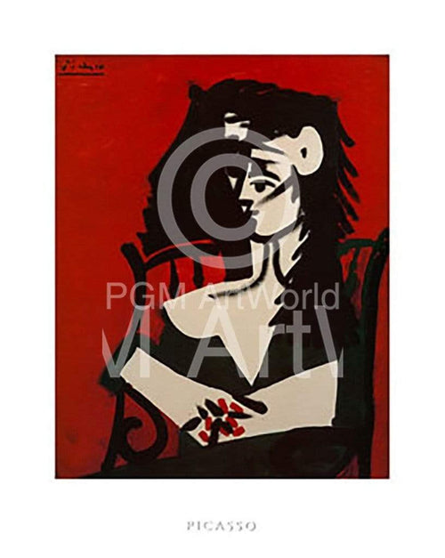 Pablo Picasso Jacqueline a Mantil Kunstdruck 40x50cm | Yourdecoration.de