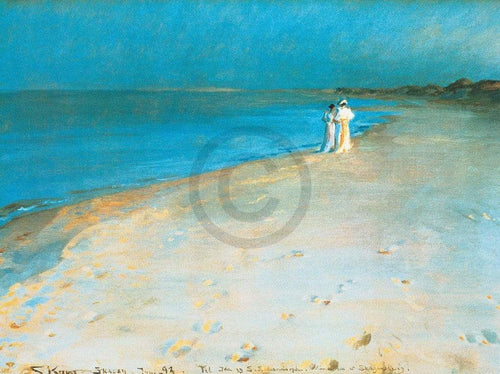 Peter Severin KrÃ¸yer Summer evening Kunstdruck 80x60cm | Yourdecoration.de