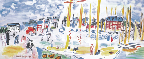 Raoul Dufy Dimanche a Deauville Kunstdruck 101x42cm | Yourdecoration.de
