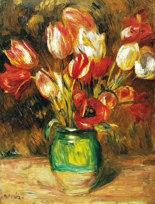 Auguste Renoir Tulips in a Vase Kunstdruck 60x80cm | Yourdecoration.de