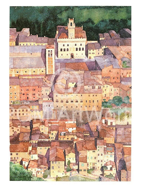 Ralf Westphal Mittelalterliche Bergstadt Montepulciano, Toskana Kunstdruck 30x40cm | Yourdecoration.de