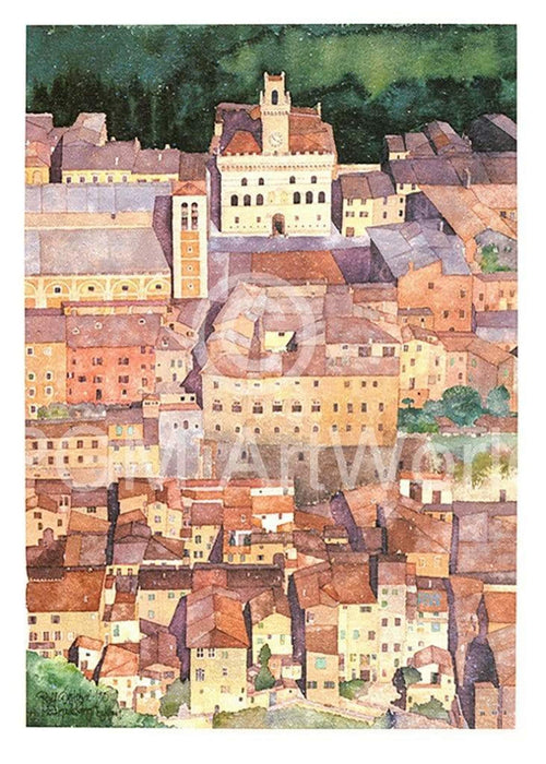 Ralf Westphal Mittelalterliche Bergstadt Montepulciano, Toskana Kunstdruck 50x70cm | Yourdecoration.de