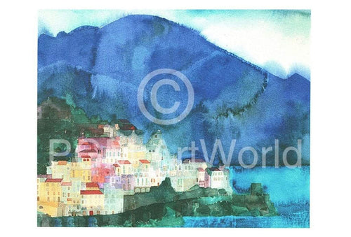 Ralf Westphal Amalfi, Golf von Salerno Kunstdruck 70x50cm | Yourdecoration.de