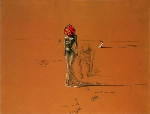 Salvador Dali Female with Head of Flowers Kunstdruck 80x60cm | Yourdecoration.de