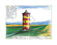 Sabine Gerke Der Leuchtturm von Pilsum Kunstdruck 30x24cm | Yourdecoration.de