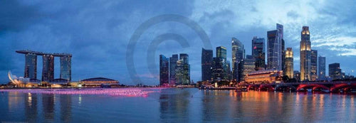 Shutterstock Panorama of Singapore Kunstdruck 95x33cm | Yourdecoration.de