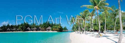 Shutterstock Beautiful beach on Bora Bora Kunstdruck 95x33cm | Yourdecoration.de