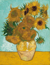 Vincent Van Gogh Vase mit Sonnenblumen Kunstdruck 70x90cm | Yourdecoration.de
