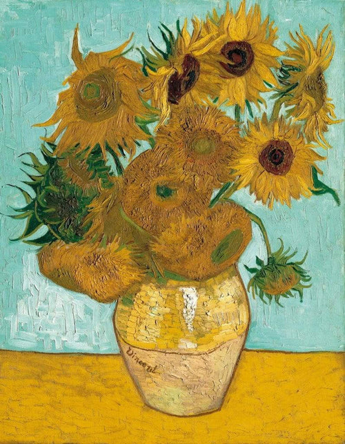 Vincent Van Gogh Vase mit Sonnenblumen Kunstdruck 70x90cm | Yourdecoration.de