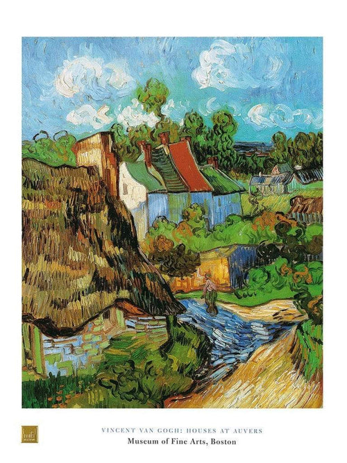 Vincent Van Gogh Houses at Auvers Kunstdruck 60x80cm | Yourdecoration.de