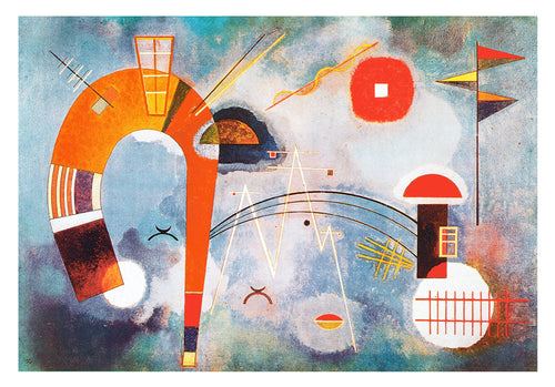 Wassily Kandinsky Rond et pointu Kunstdruck 100x70cm | Yourdecoration.de