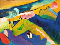 Wassily Kandinsky Murnau, Berglandschaft Kunstdruck 80x60cm | Yourdecoration.de