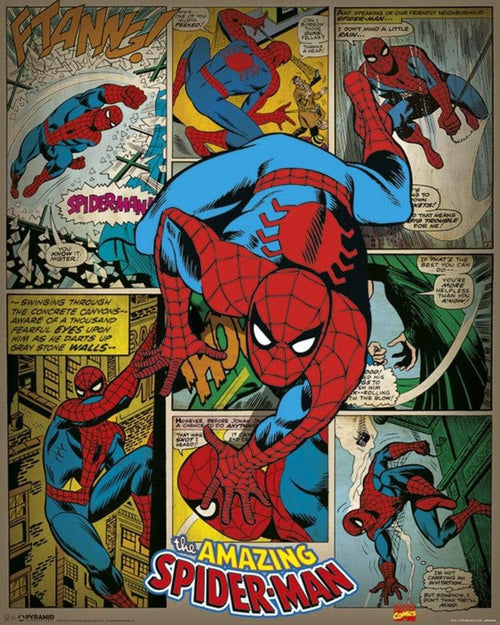 Pyramid Marvel Comics Spider Man Retro Poster 40x50cm | Yourdecoration.de