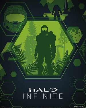 Pyramid Halo Infinite Master Chief Hex Poster 40x50cm | Yourdecoration.de