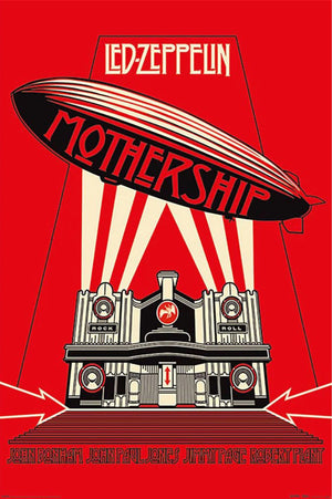 pyramid pp34445 led zeppelin mothership red poster 61x91 5cm | Yourdecoration.at