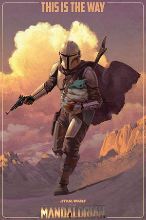 Pyramid Star Wars The Mandalorian On the Run Poster 61x91,5cm | Yourdecoration.de