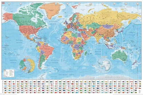 Pyramid World Map Modern 2020 Poster 91,5x61cm | Yourdecoration.de