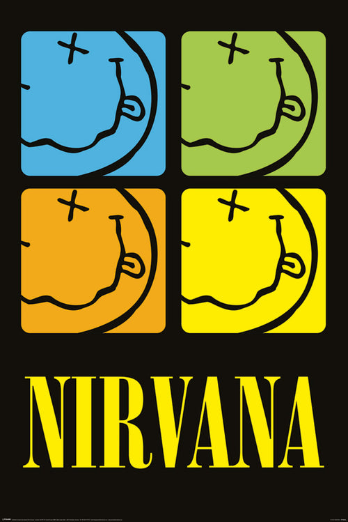 Pyramid Pp35032 Nirvana Smiley Squares Poster 61X91-5cm | Yourdecoration.at