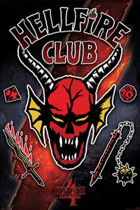 pyramid pp35197 stranger things 4 hellfire club emblem rift poster 61x91-5cm | Yourdecoration.at