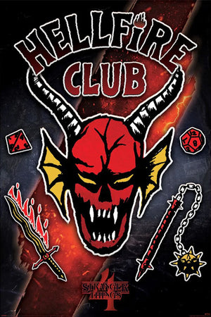 pyramid pp35197 stranger things 4 hellfire club emblem rift poster 61x91-5cm | Yourdecoration.at