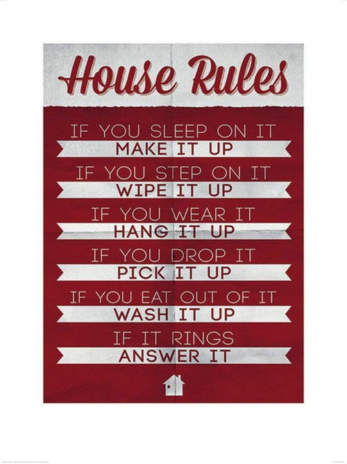 Pyramid House Rules Kunstdruck 60x80cm | Yourdecoration.de