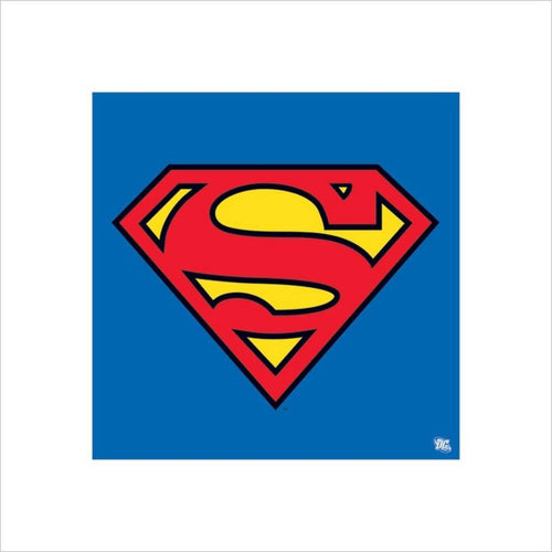 Pyramid Superman Classic Logo Kunstdruck 40x40cm | Yourdecoration.de