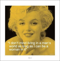 Pyramid Marilyn Monroe iQuote Mans World Kunstdruck 40x40cm | Yourdecoration.de
