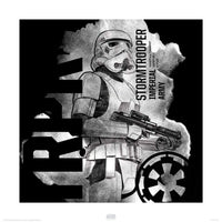 Pyramid Star Wars Rogue One Stormtrooper Smoke Kunstdruck 40x40cm | Yourdecoration.de