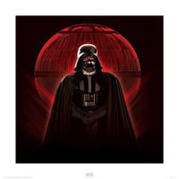 Pyramid Star Wars Rogue One Darth Vader and Death Star Kunstdruck 40x40cm | Yourdecoration.de