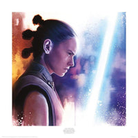 Pyramid Star Wars The Last Jedi Rey Lightsaber Paint Kunstdruck 40x40cm | Yourdecoration.de