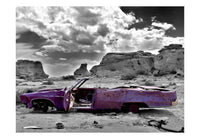 Artgeist Retro Auto op de Colorado Desert Vlies Fototapete | Yourdecoration.de