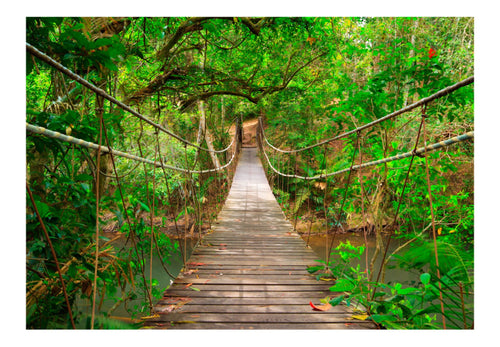 Fototapete - Bridge Amid Greenery - Vliestapete