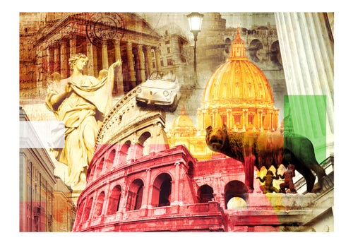 Fototapete - Rome Collage - Vliestapete